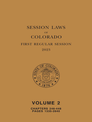 cover image of Colorado Session Laws